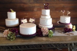 rustic wedding cake table aspen catering